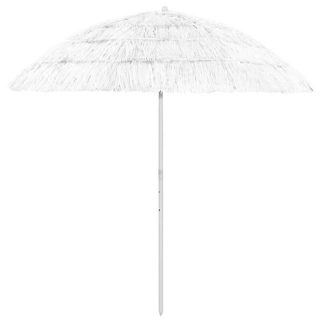 Hawaii-strandparasol 240 cm hvid
