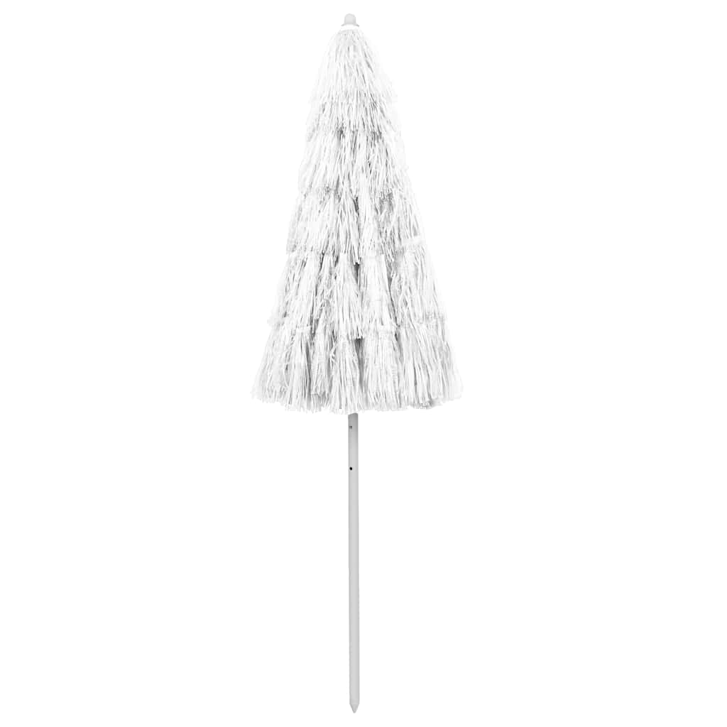 Hawaii-strandparasol 240 cm hvid