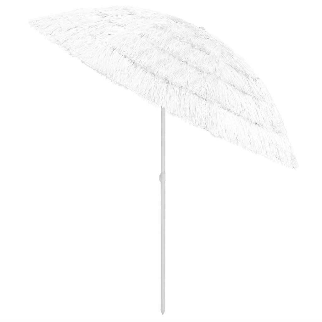 Hawaii-strandparasol 240 cm hvid