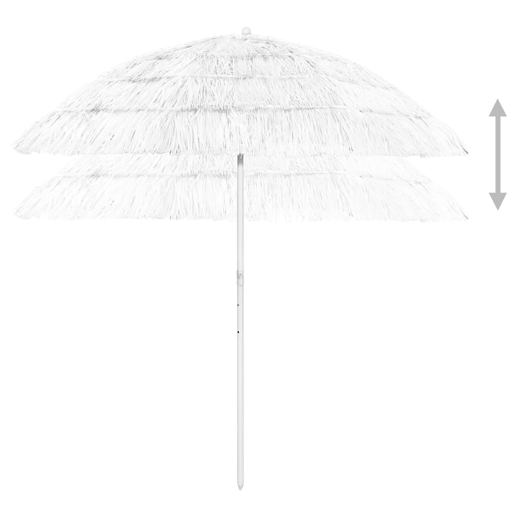 Hawaii-strandparasol 240 cm hvid