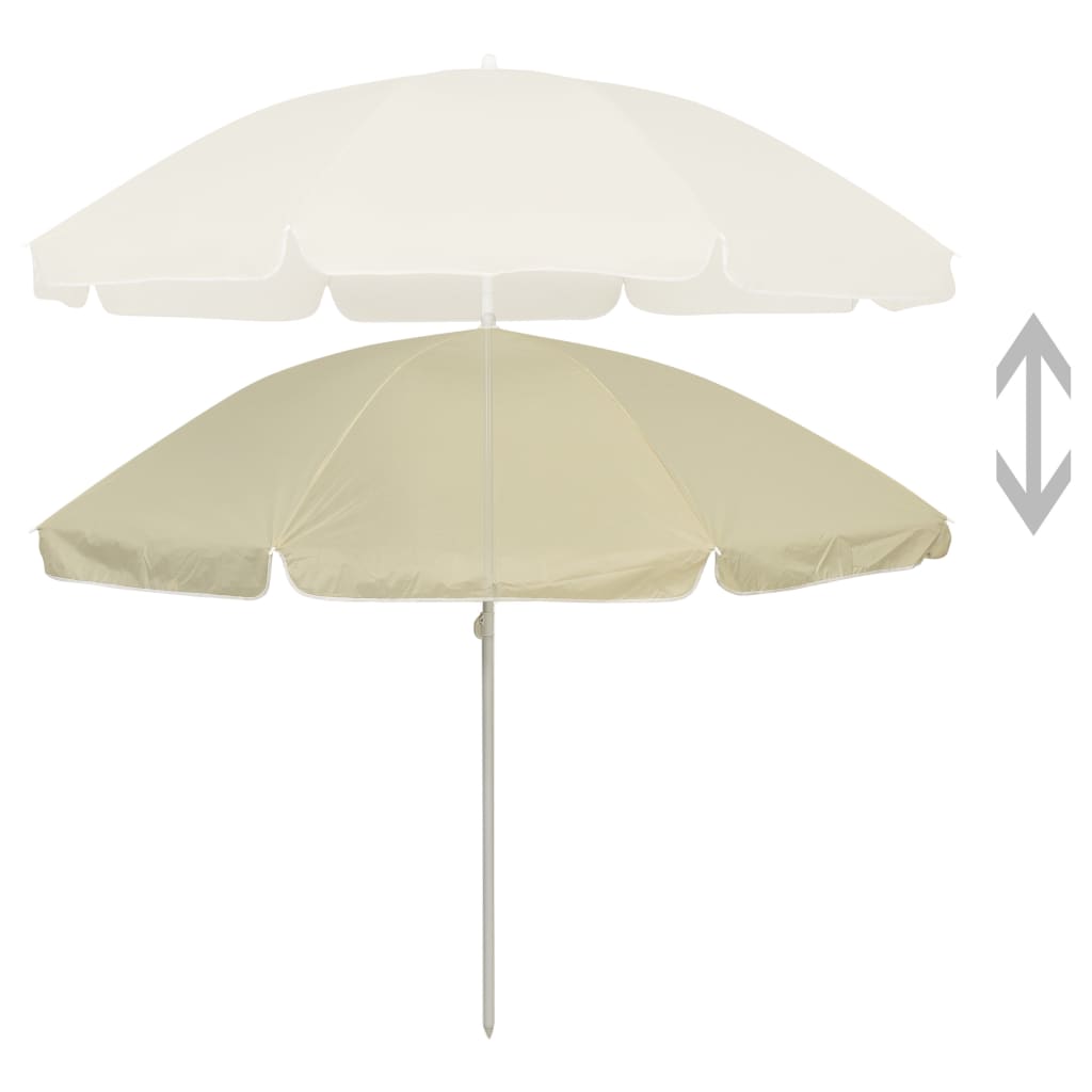 strandparasol 240 cm sandgul
