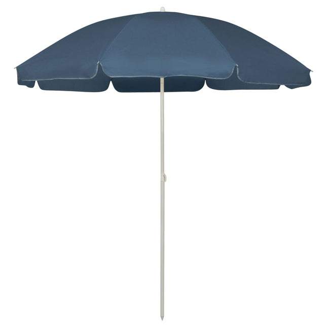 strandparasol 240 cm blå