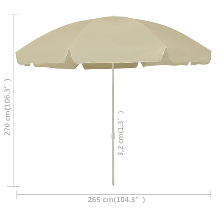 strandparasol 300 cm sandgul