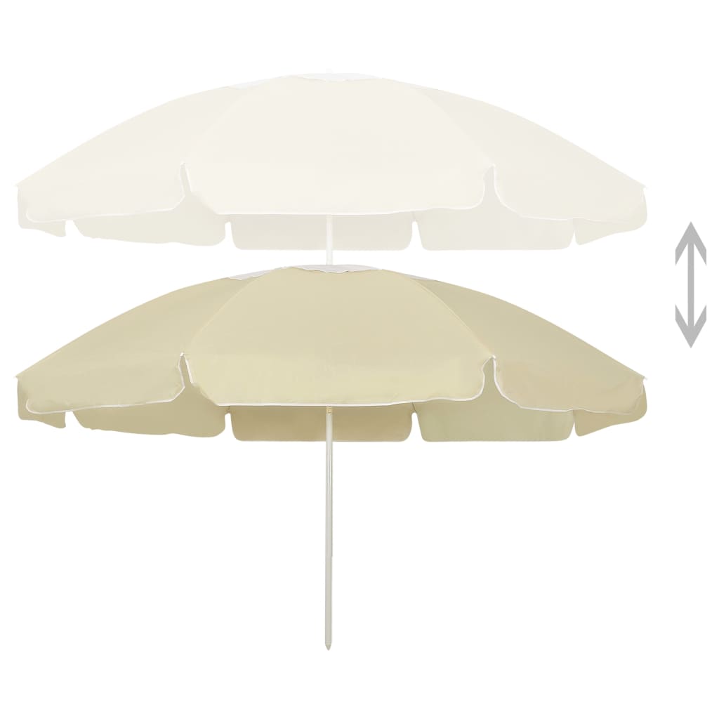 strandparasol 240 cm sandgul
