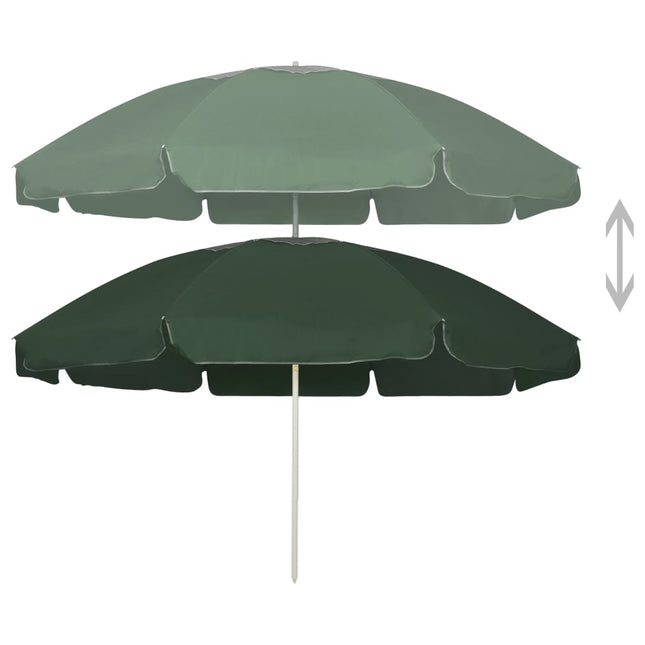 strandparasol 240 cm grøn