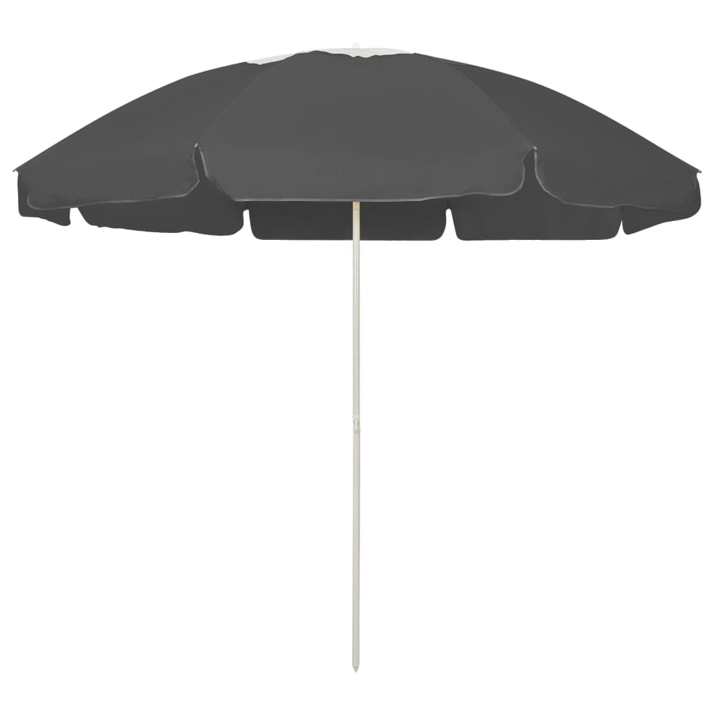 strandparasol 240 cm antracitgrå
