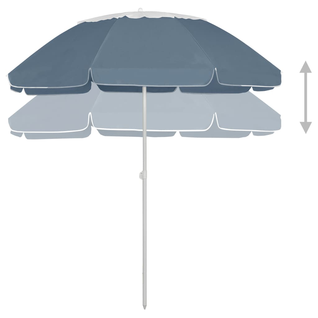 strandparasol 300 cm blå