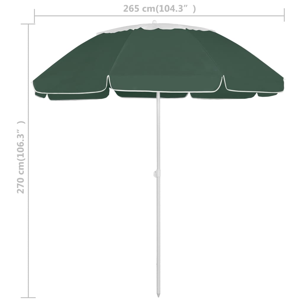 strandparasol 300 cm grøn