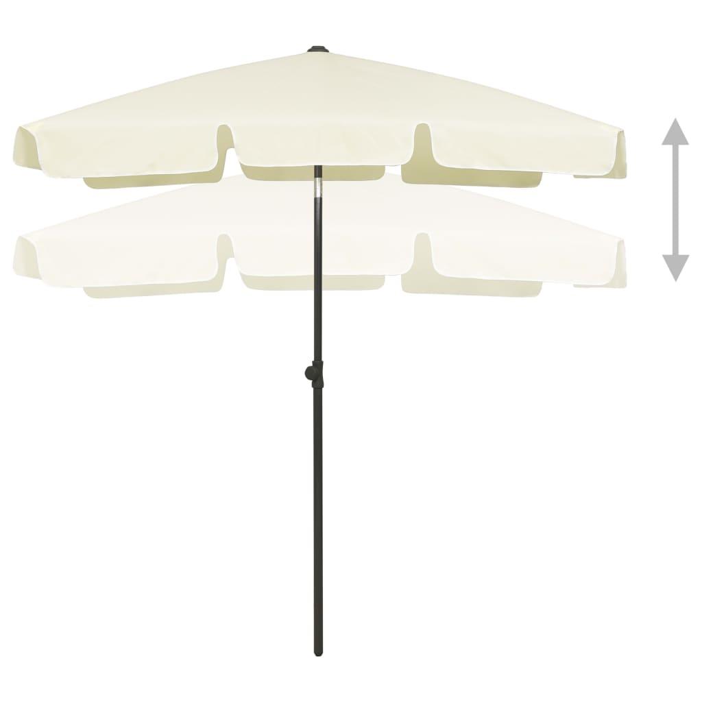 strandparasol 180x120 cm sandgul