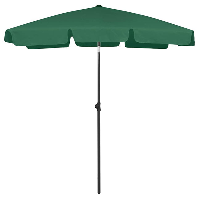strandparasol 180x120 cm grøn