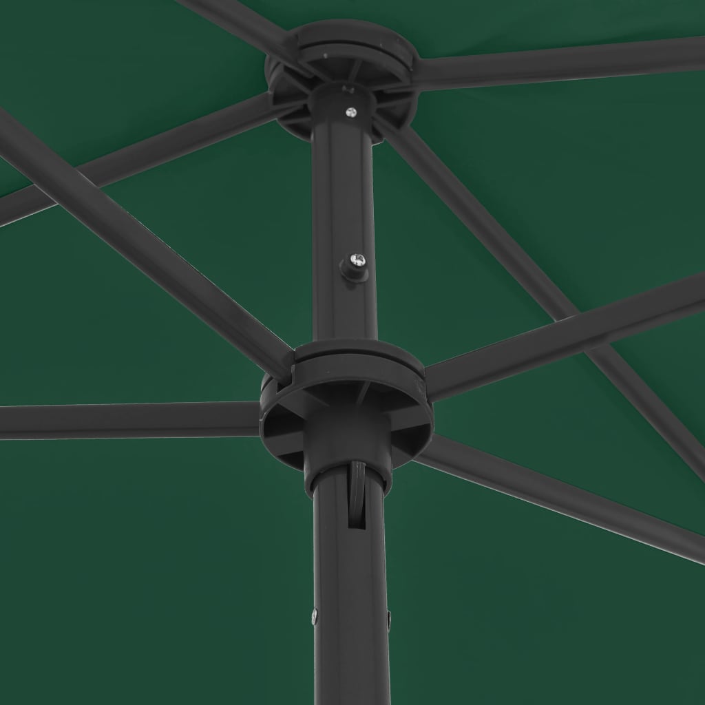 strandparasol 180x120 cm grøn