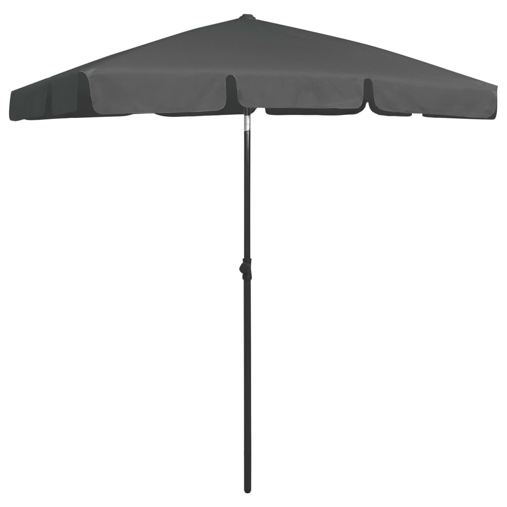 strandparasol 180x120 cm antracitgrå