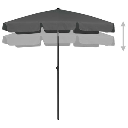 strandparasol 180x120 cm antracitgrå