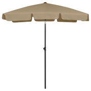 strandparasol 180x120 cm gråbrun
