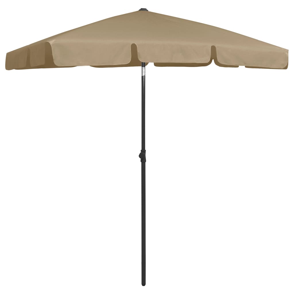 strandparasol 180x120 cm gråbrun