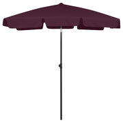 strandparasol 180x120 cm bordeauxrød