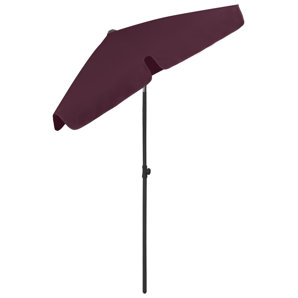 strandparasol 180x120 cm bordeauxrød