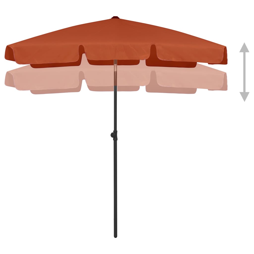 strandparasol 180x120 cm terrakotta