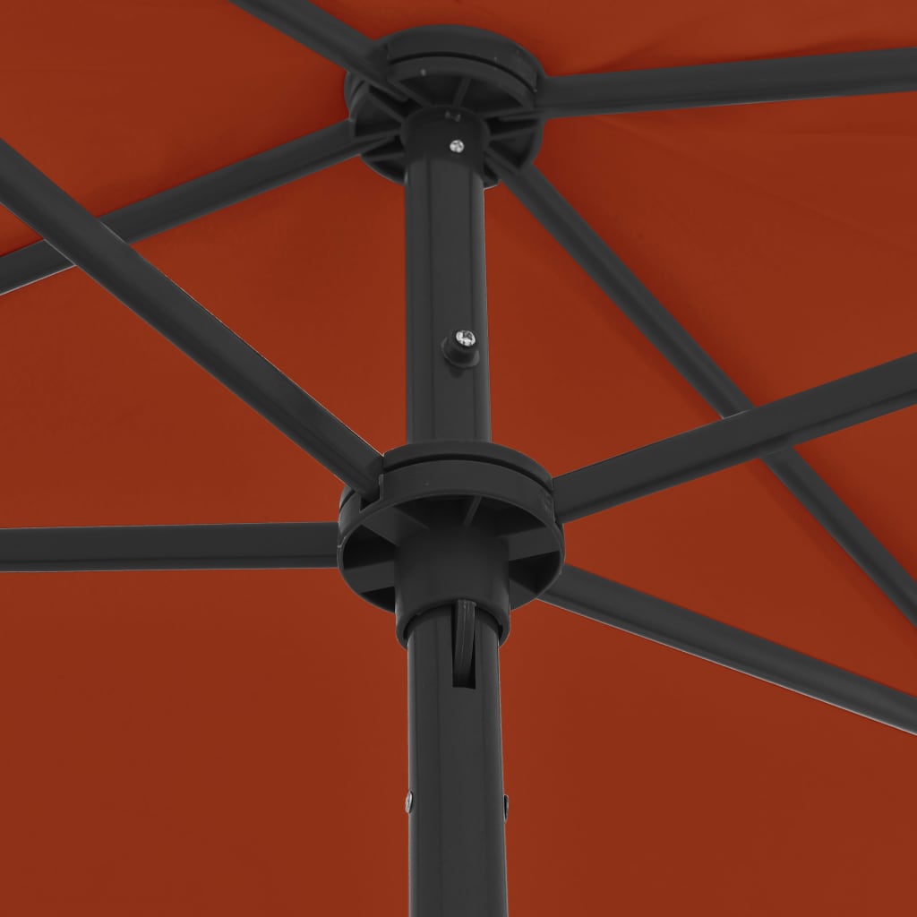 strandparasol 180x120 cm terrakotta