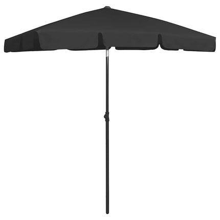 strandparasol 180x120 cm sort