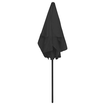strandparasol 180x120 cm sort