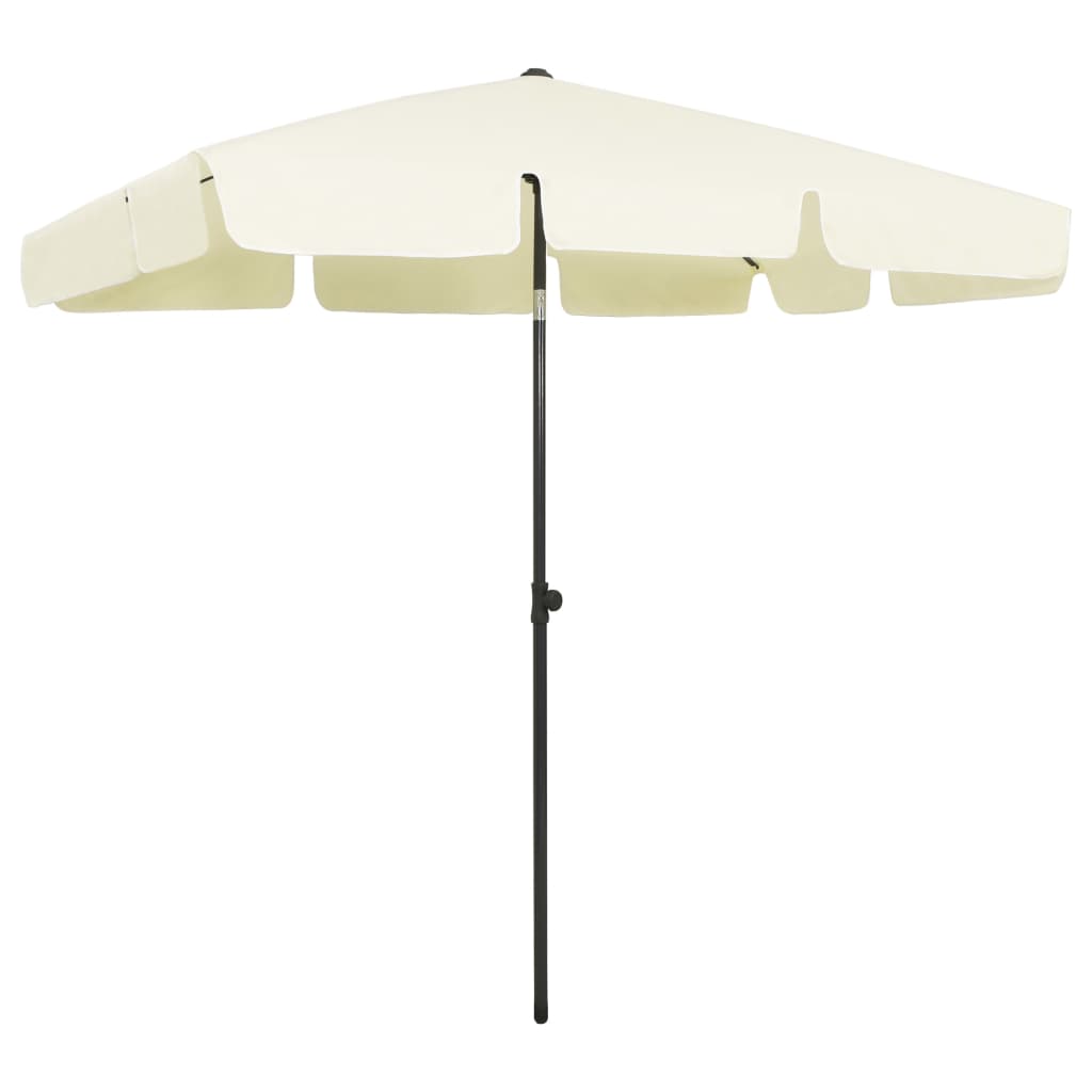 strandparasol 200x125 cm sandgul