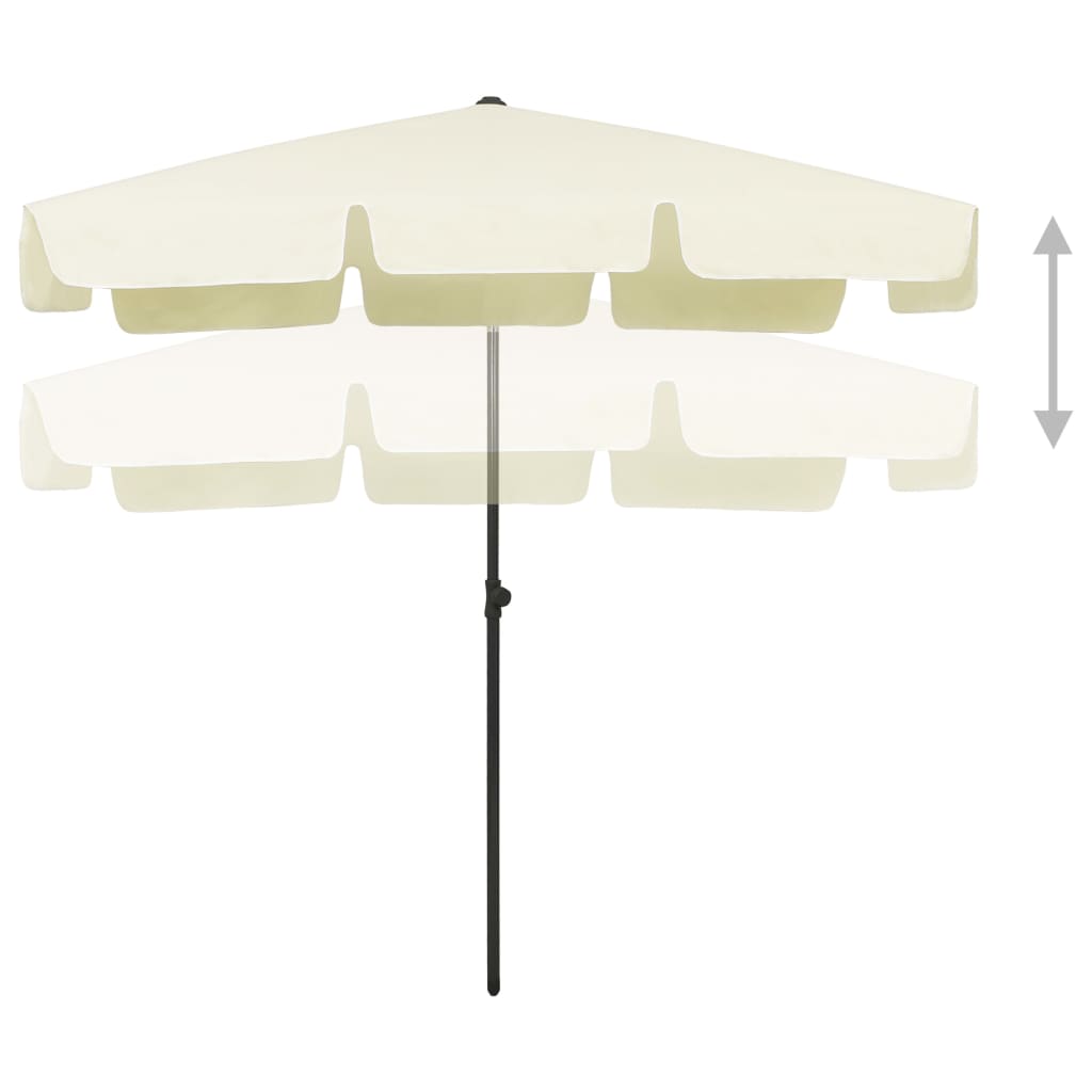 strandparasol 200x125 cm sandgul