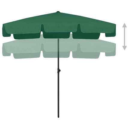 strandparasol 200x125 cm grøn