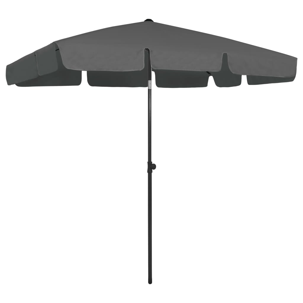 strandparasol 200x125 cm antracitgrå