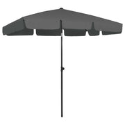 strandparasol 200x125 cm antracitgrå