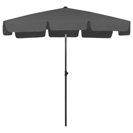 strandparasol 200x125 cm antracitgrå