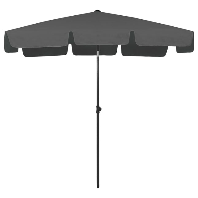 strandparasol 200x125 cm antracitgrå