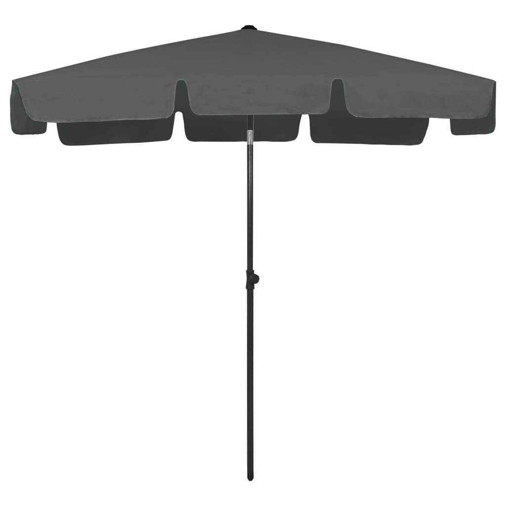 strandparasol 200x125 cm antracitgrå