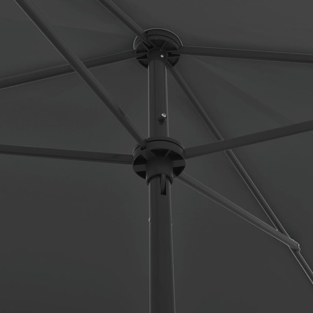 strandparasol 200x125 cm antracitgrå