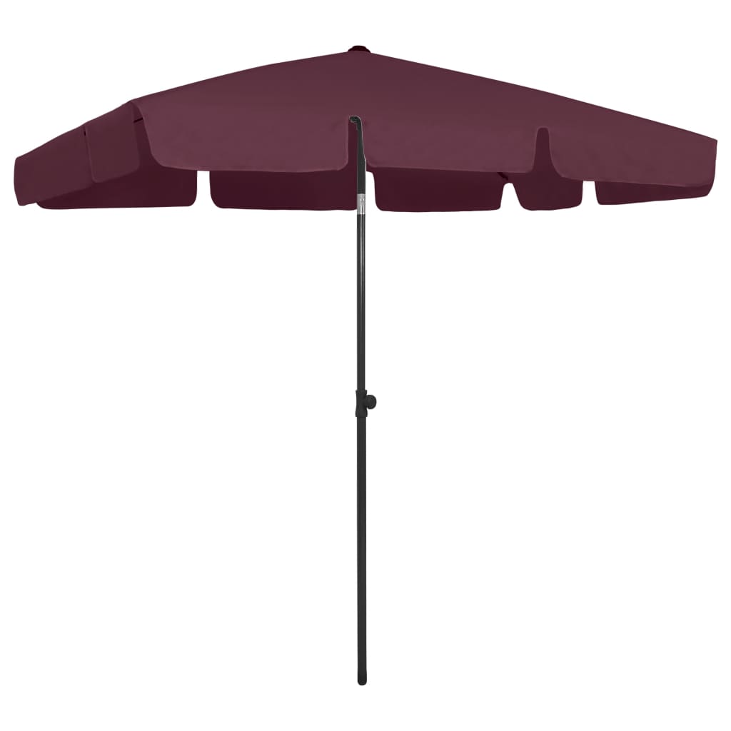 strandparasol 200x125 cm bordeauxrød