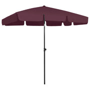 strandparasol 200x125 cm bordeauxrød