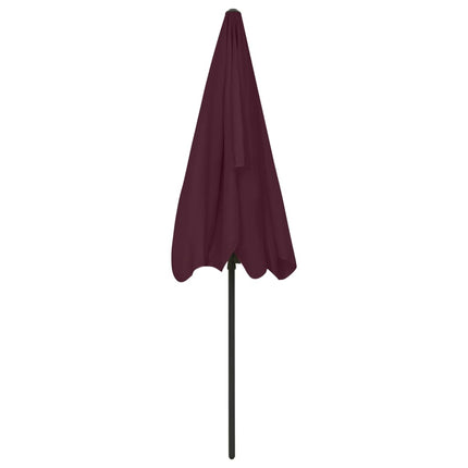 strandparasol 200x125 cm bordeauxrød