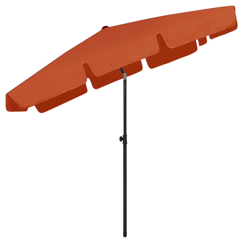 strandparasol 200x125 cm terrakotta