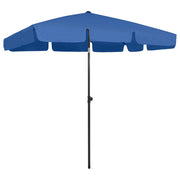 strandparasol 200x125 cm azurblå