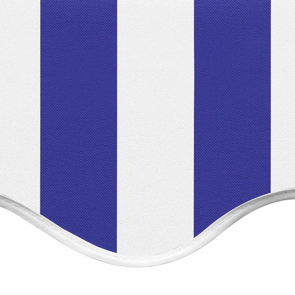 udskiftningsdug til markise 580x345 cm polyester blå og hvid