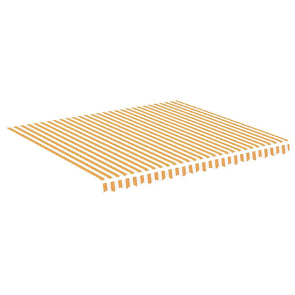 udskiftningsdug til markise 4x3,5 m polyester gul og hvid