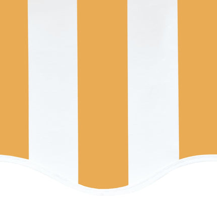 udskiftningsdug til markise 4x3,5 m polyester gul og hvid