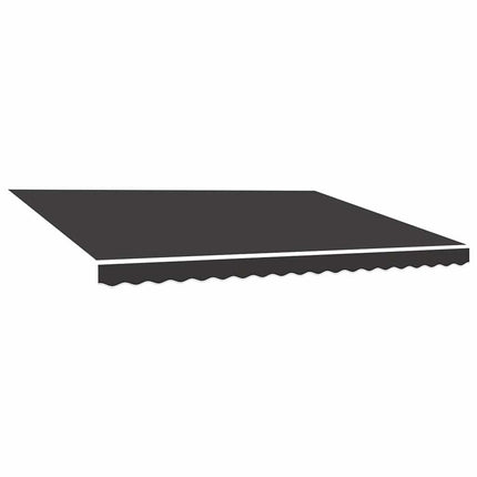 udskiftningsdug til markise 400x350 cm polyester antracitgrå
