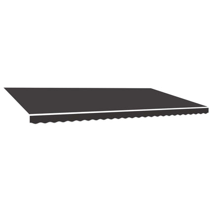 udskiftningsdug til markise 600x350 cm polyester antracitgrå