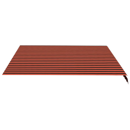 udskiftningsdug til markise 4,5x3,5 m polyester orange og brun