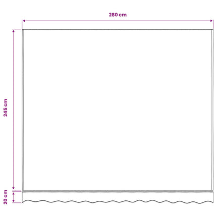 udskiftningsdug til markise 300x250 cm polyester bordeauxfarvet