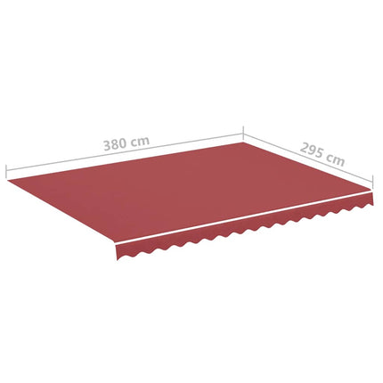 udskiftningsdug til markise 4x3 m polyester bordeauxfarvet