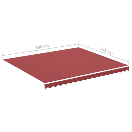 udskiftningsdug til markise 4x3,5 m polyester bordeauxfarvet