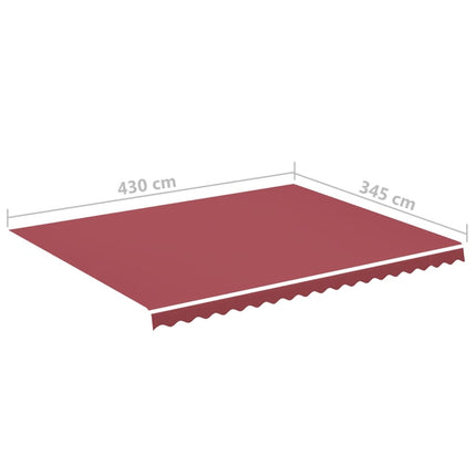 udskiftningsdug til markise 4,5x3,5 m polyester bordeauxfarvet