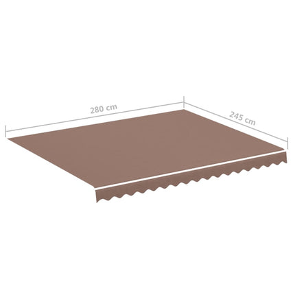 udskiftningsdug til markise 3x2,5 m polyester brun